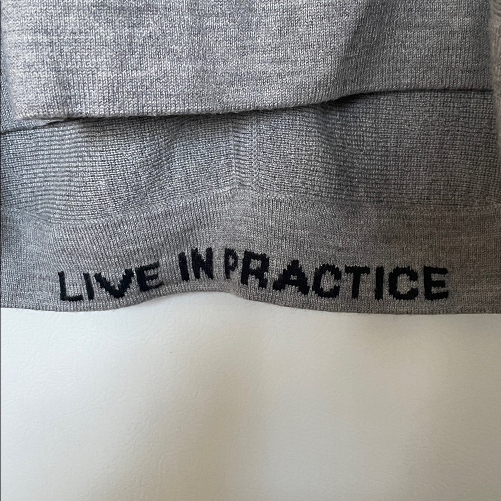 Lululemon Gray Crewneck Sweater Live In Practice Logo‎ Tag See Measurements - Picture 3 of 10